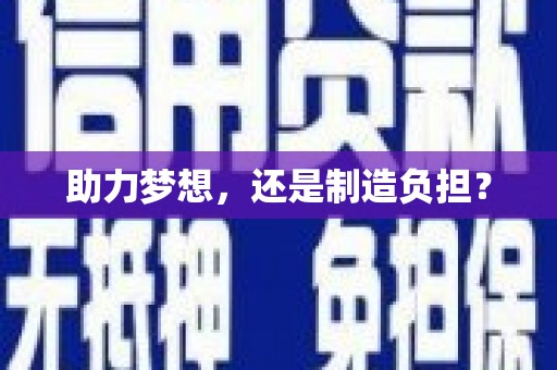 苓雅助力梦想，还是制造负担？