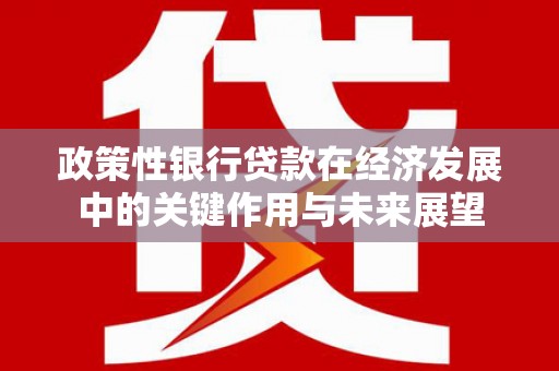 苓雅政策性银行贷款在经济发展中的关键作用与未来展望