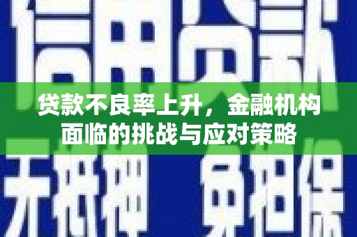 苓雅贷款不良率上升，金融机构面临的挑战与应对策略