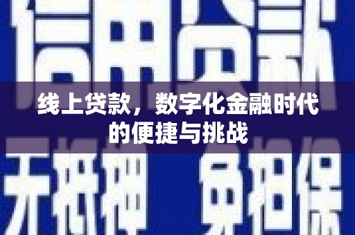 苓雅线上贷款，数字化金融时代的便捷与挑战