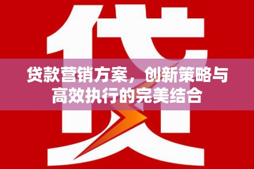 苓雅贷款营销方案，创新策略与高效执行的完美结合