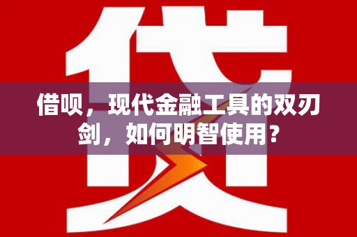 苓雅借呗，现代金融工具的双刃剑，如何明智使用？