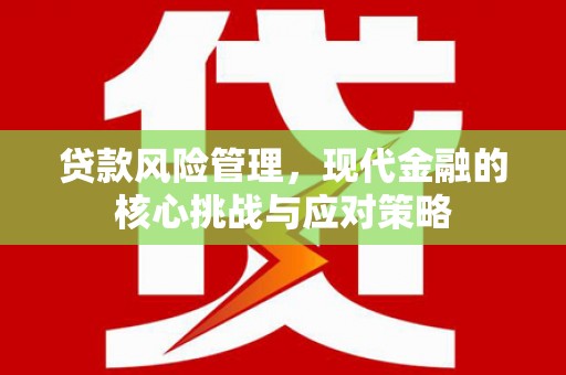苓雅贷款风险管理，现代金融的核心挑战与应对策略