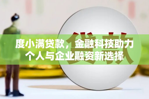 苓雅度小满贷款，金融科技助力个人与企业融资新选择