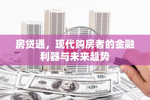 苓雅房贷通，现代购房者的金融利器与未来趋势