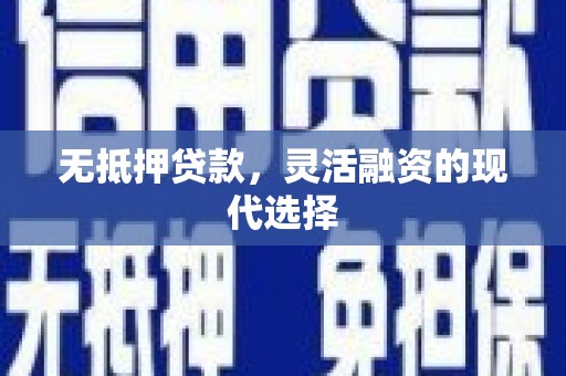 苓雅无抵押贷款，灵活融资的现代选择