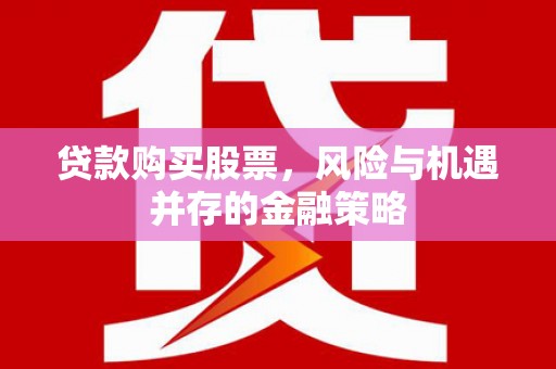 苓雅贷款购买股票，风险与机遇并存的金融策略