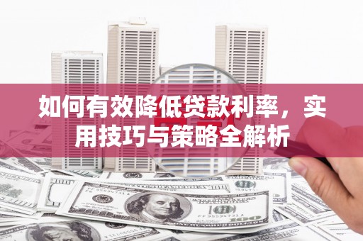 苓雅如何有效降低贷款利率，实用技巧与策略全解析